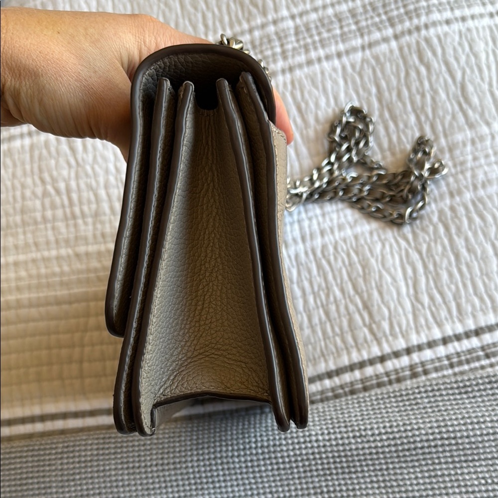 Tory Burch Taupe Shoulder Bag with Chain Strap - Picture 10 of 11